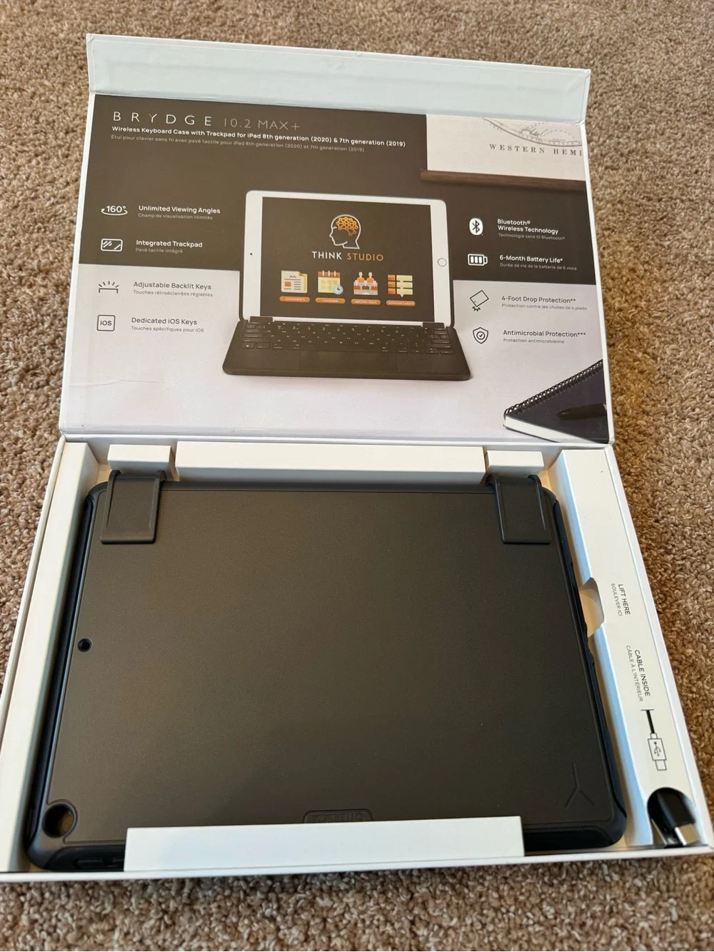 10.2 MAX+ Wireless Keyboard Case with Trackpad - Black